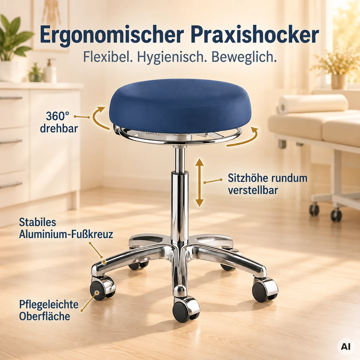 Dentist 1 - Ergonomischer Praxishocker