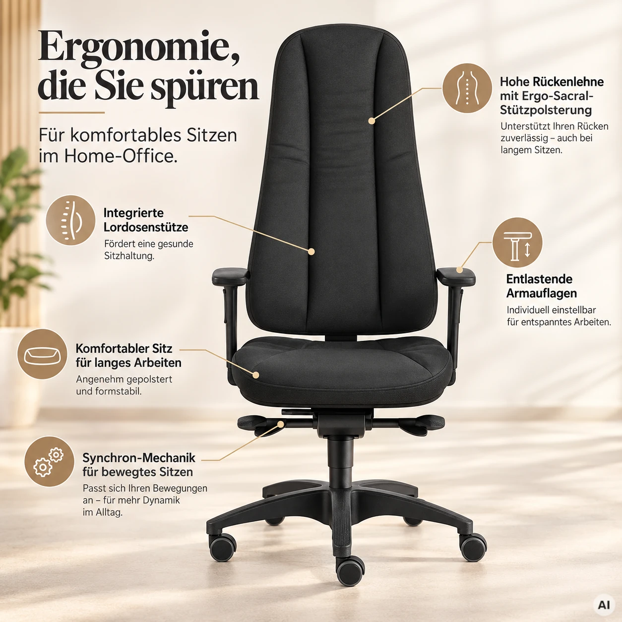 Dynamik Hochlehner - Home Office Chefsessel