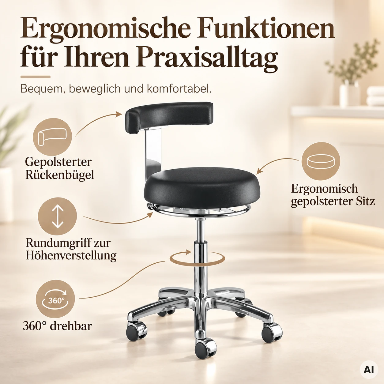 Dentist 3 - Rückenschonender Praxishocker